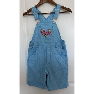 Rare VTG 1996 Rugrats Overalls Kids 7/8 Blue Gingham Nickelodeon 90s Embroidered